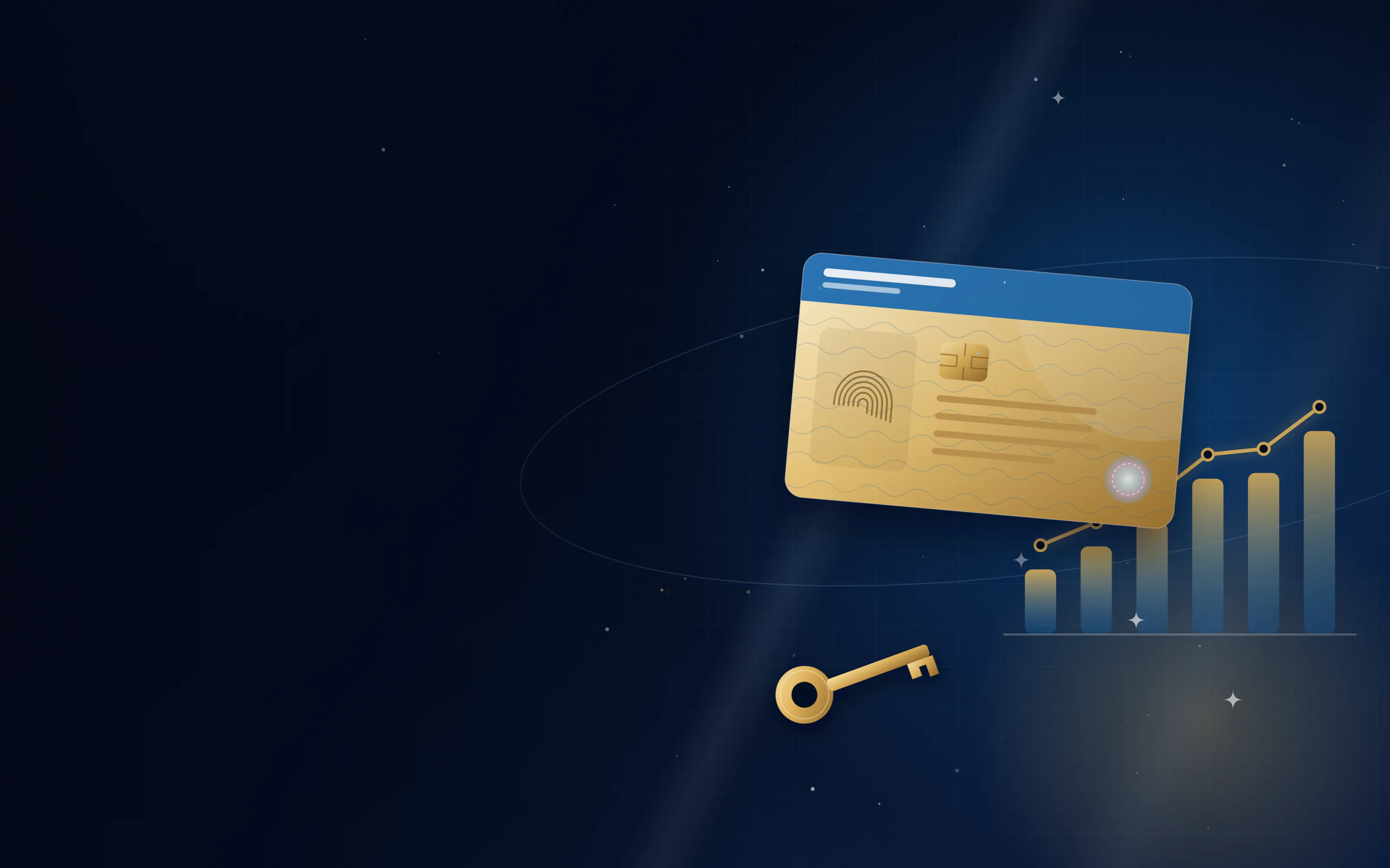 بطاقة إقامة ذهبية مع مخطط استثمار صاعد ومفتاح ذهبي
