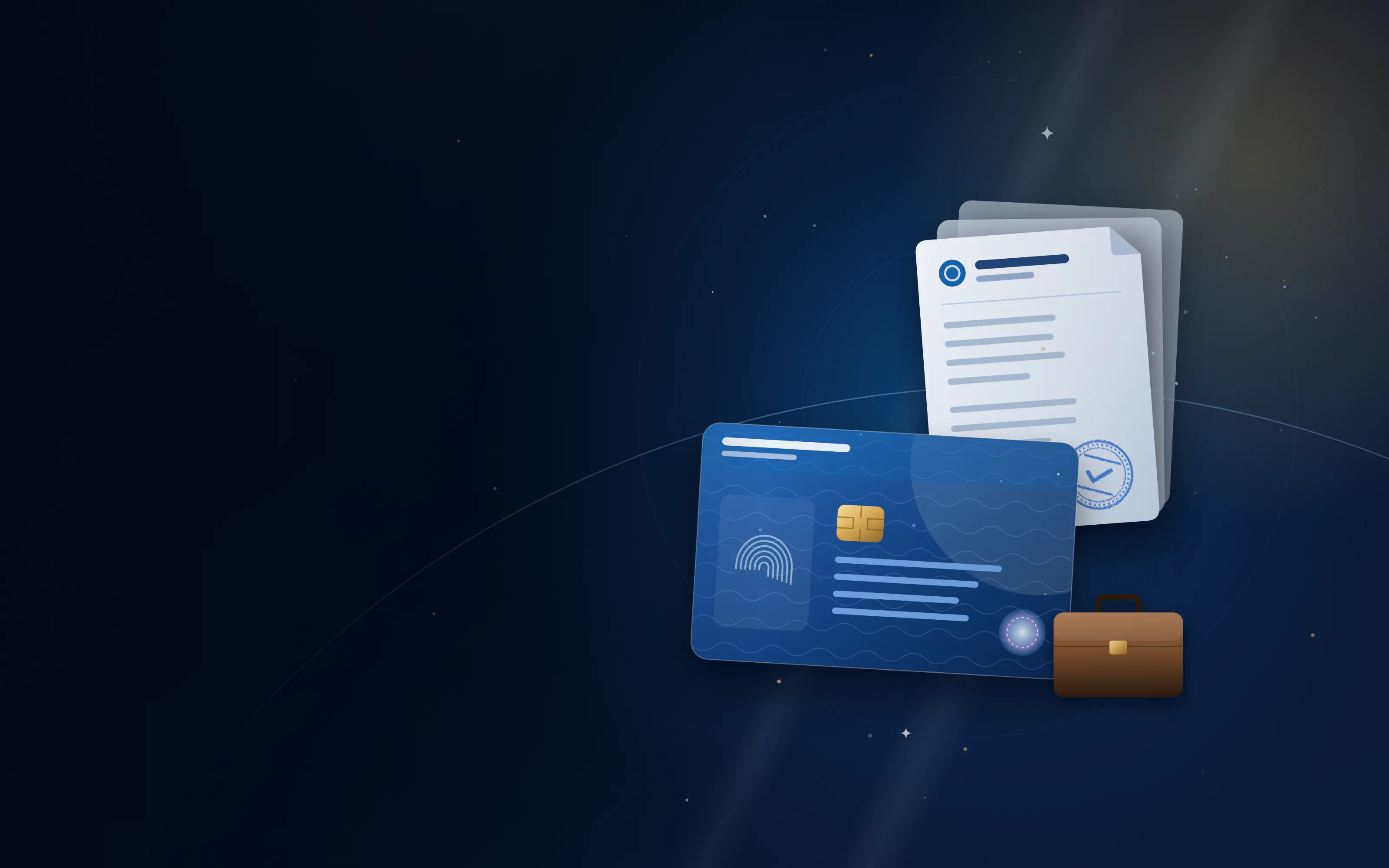 مستندات شركة وبطاقة إقامة وحقيبة أعمال لخدمات المعقّب